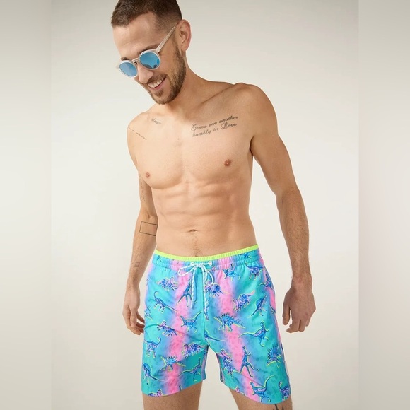 Chubbies Magic Print Classic Swim Trunk in Dino Delights. NWT! - Picture 3 of 7